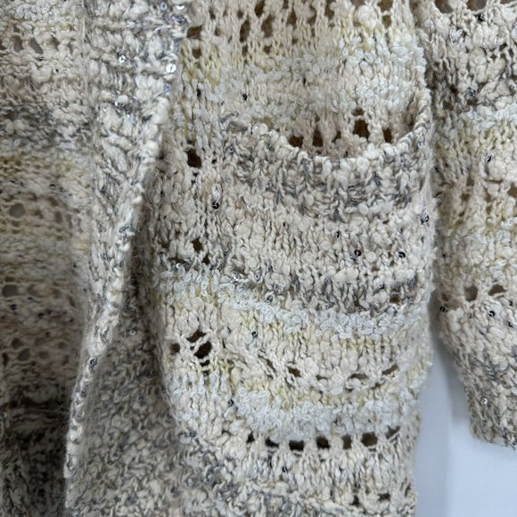 Knitted & Knotted Anthropologie Soubrette Marled Sequin‎ Chunky Cardigan Size S - Picture 5 of 8